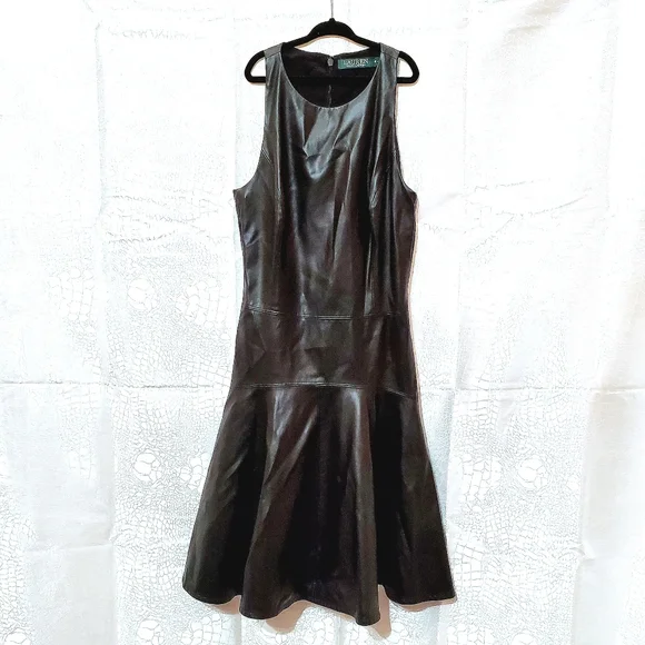 Ralph Lauren | Dresses | Ralph Lauren Faux Leather Dress | Poshmark